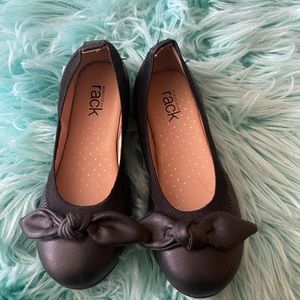 NORDSTROM RACK LITTLE GIRLS BLACK BALLET FLATS 11